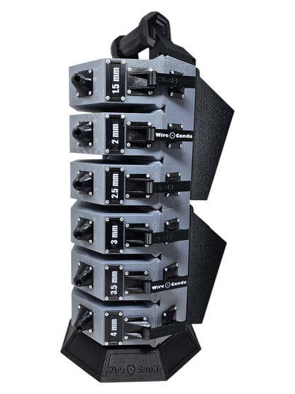 A5 Wire Condo – Expandable Modular Bonsai Wire Caddy for 500g Aluminum Wire with Hinged Lids