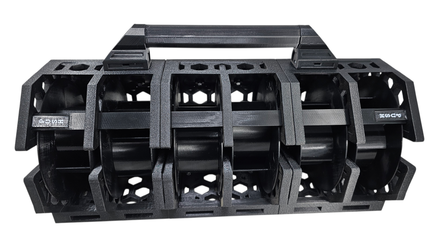 The Bonsai Wire Condo - U1K-XL - Holds Six Kilo Spools of Aluminum up to 2 3/8" Wide