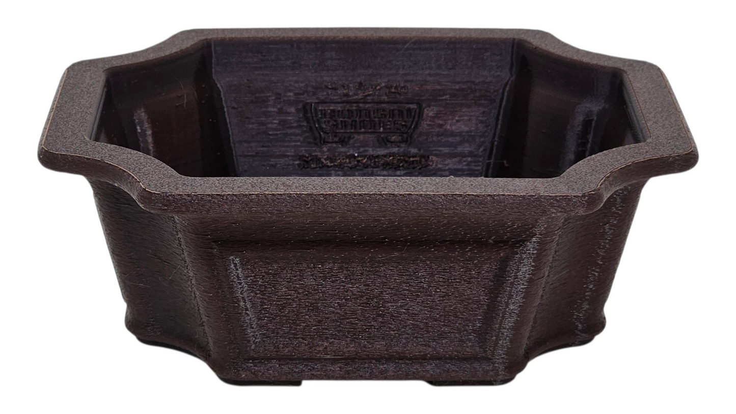Bonsai Shoes Show Cut Corner Deep Windowed Rectangle Growing Plastic Pot