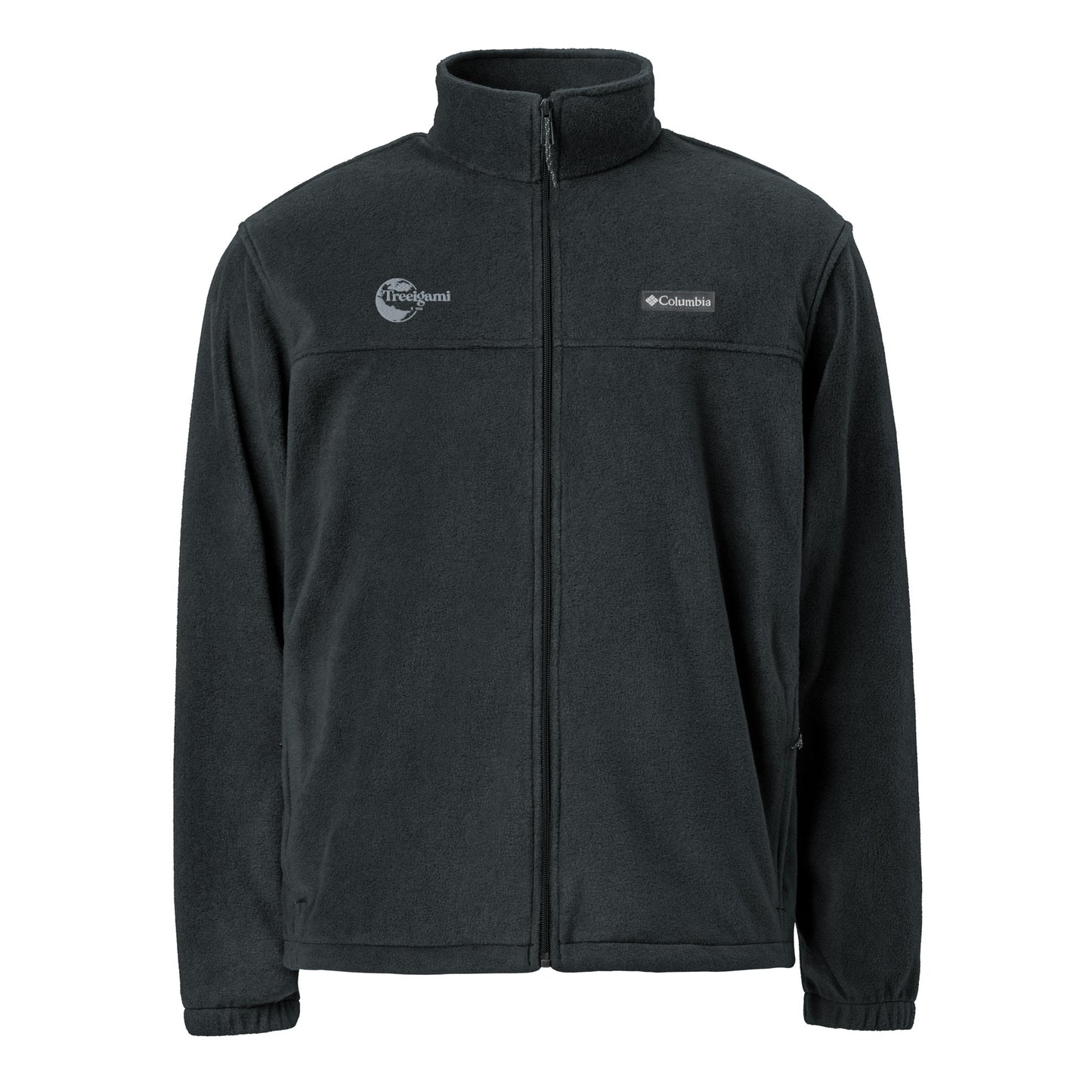 Treeigami Unisex Columbia fleece jacket - Black Embordered Logo